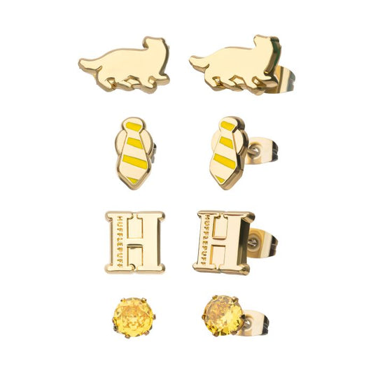 Harry Potter Hufflepuff Stud Earring Set-0
