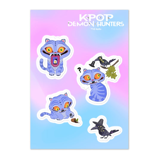 KPop Demon Hunters Derpy Tiger & Sussie Magpie Sticker Sheet-0