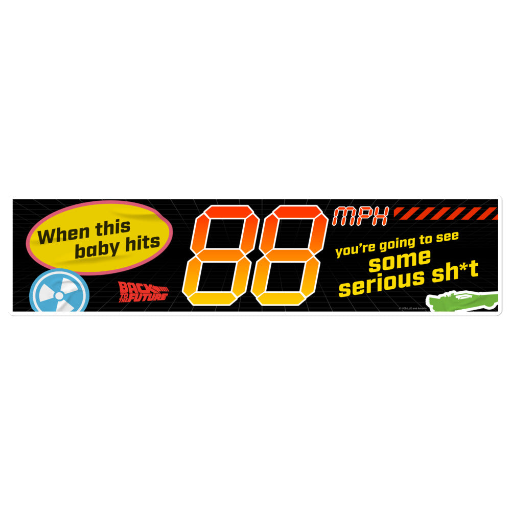 Back to the Future 88 MPH Bumper Sticker 15 in x 3.75 in