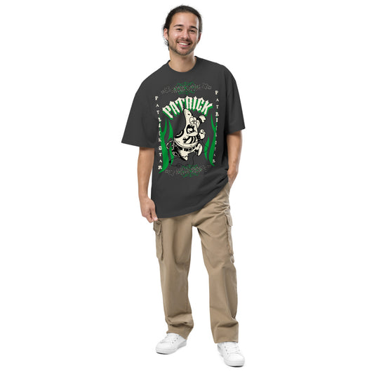SpongeBob SquarePants Patrick Punk Rock Faded T-Shirt Faded Black-1
