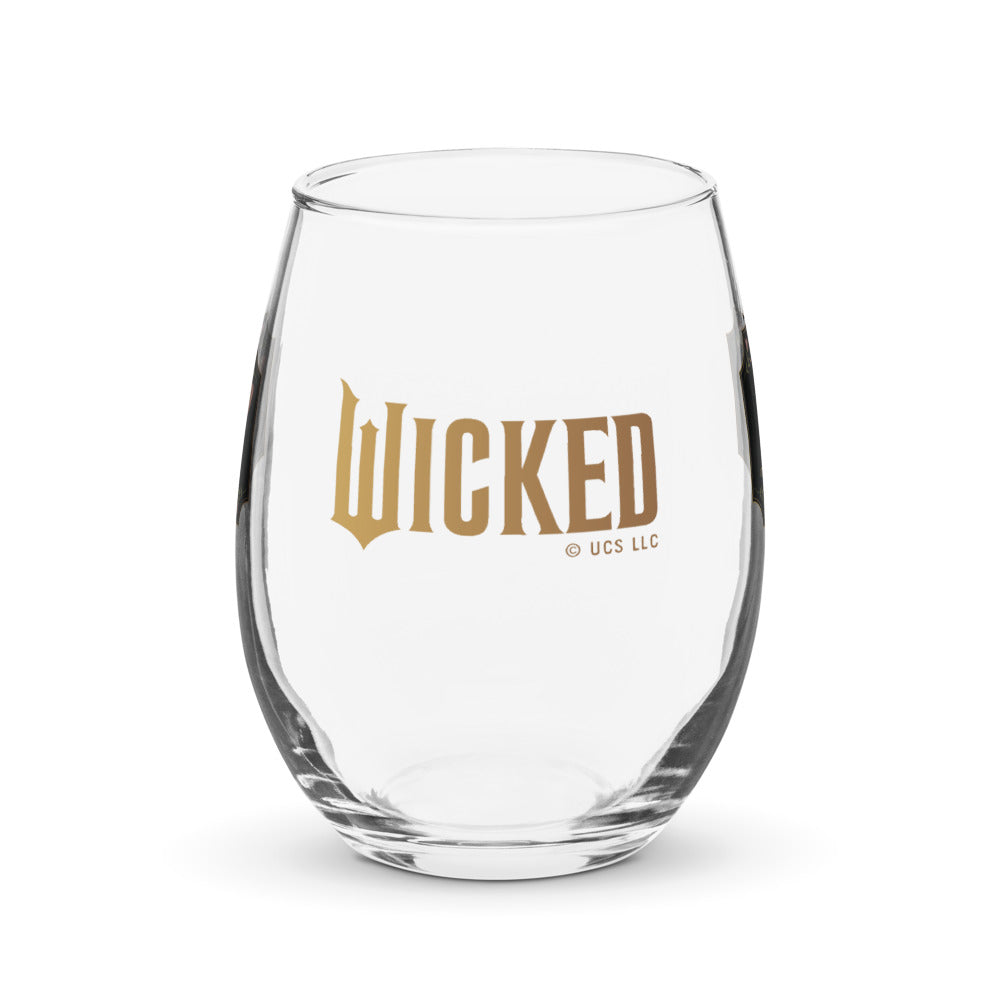 Wicked Enchanted Elements Elphaba & Glinda Stemless Stemless Wine Glass