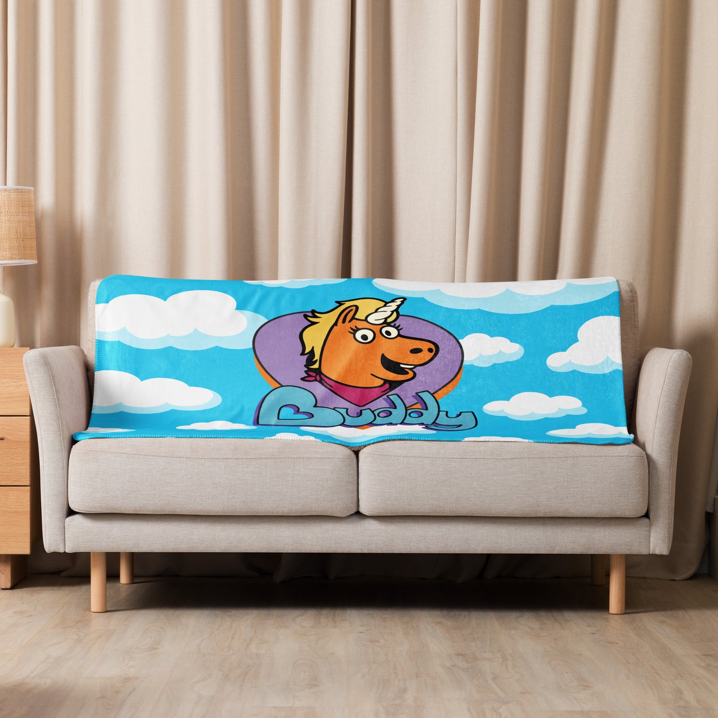 Buddy Sherpa Blanket Logo
