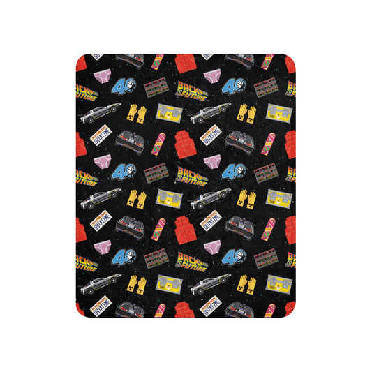 Back to the Future Icons Sherpa Blanket 60 in x 80 in-5