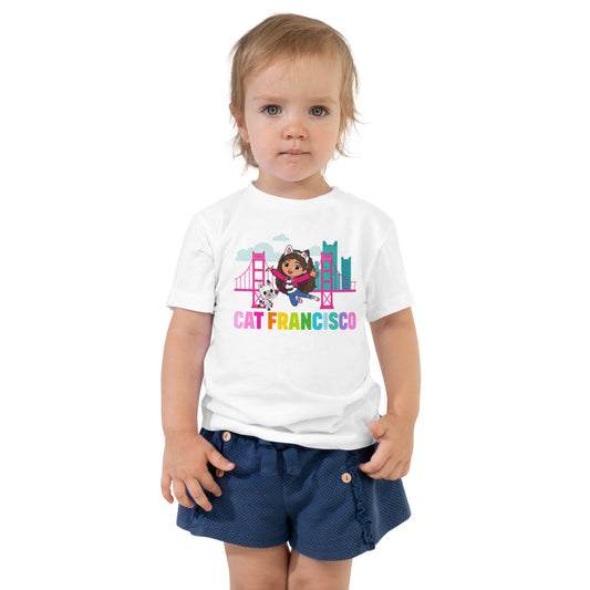 Gabby's Dollhouse The Movie Cat Francisco Toddler T-Shirt White-1