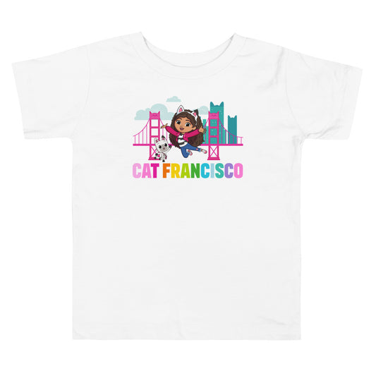 Gabby's Dollhouse The Movie Cat Francisco Toddler T-Shirt White-0