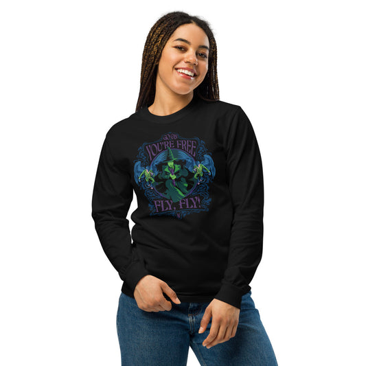 Wicked: For Good Long Sleeve Shirt "You're Free" Black-1