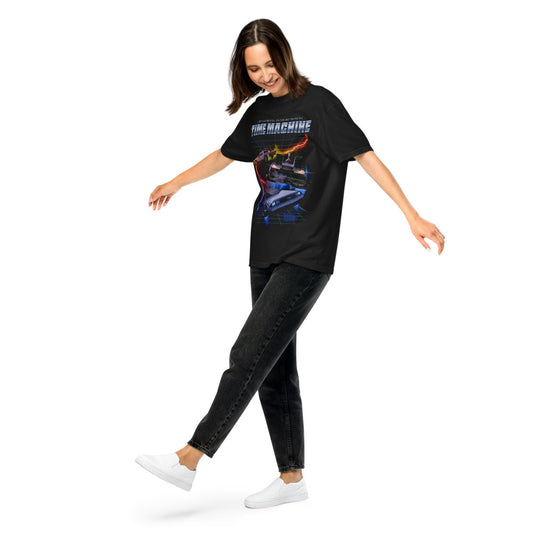 Back to the Future Time Machine Comfort Colors T-Shirt Black-2