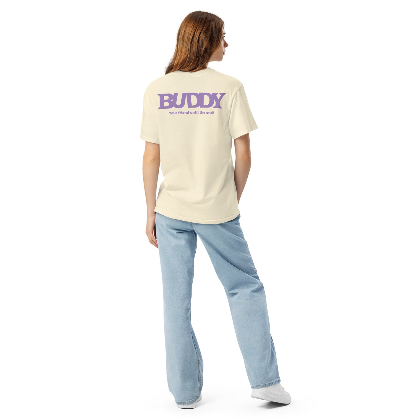 Detail of the ring-spun cotton fabric and collar on the Buddy shirt