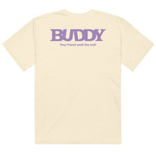 Front view of Buddy T-Shirt featuring Your Friend Until the End graphic-0
