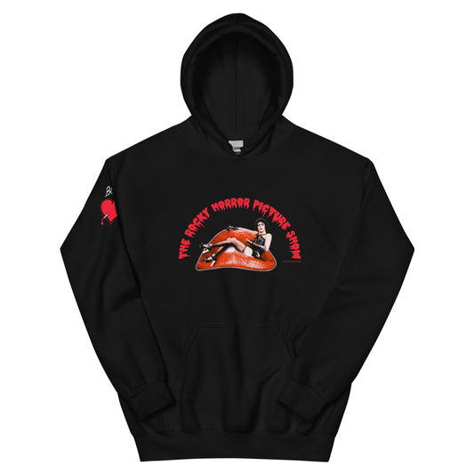 Rocky Horror Picture Show 50th Anniversary Frank Boss Tattoo Hoodie Black-0