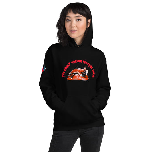 Rocky Horror Picture Show 50th Anniversary Frank Boss Tattoo Hoodie Black-2