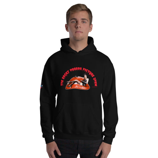 Rocky Horror Picture Show 50th Anniversary Frank Boss Tattoo Hoodie Black-3