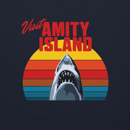 Jaws 50th Anniversary Visit Amity Island Hoodie Navy-3