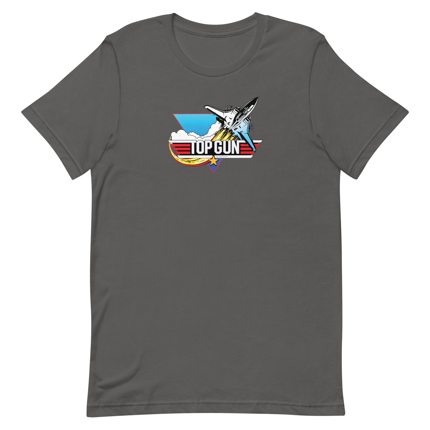 Front view of black Top Gun t-shirt featuring the Need for Speed quote and a fighter jet graphic.