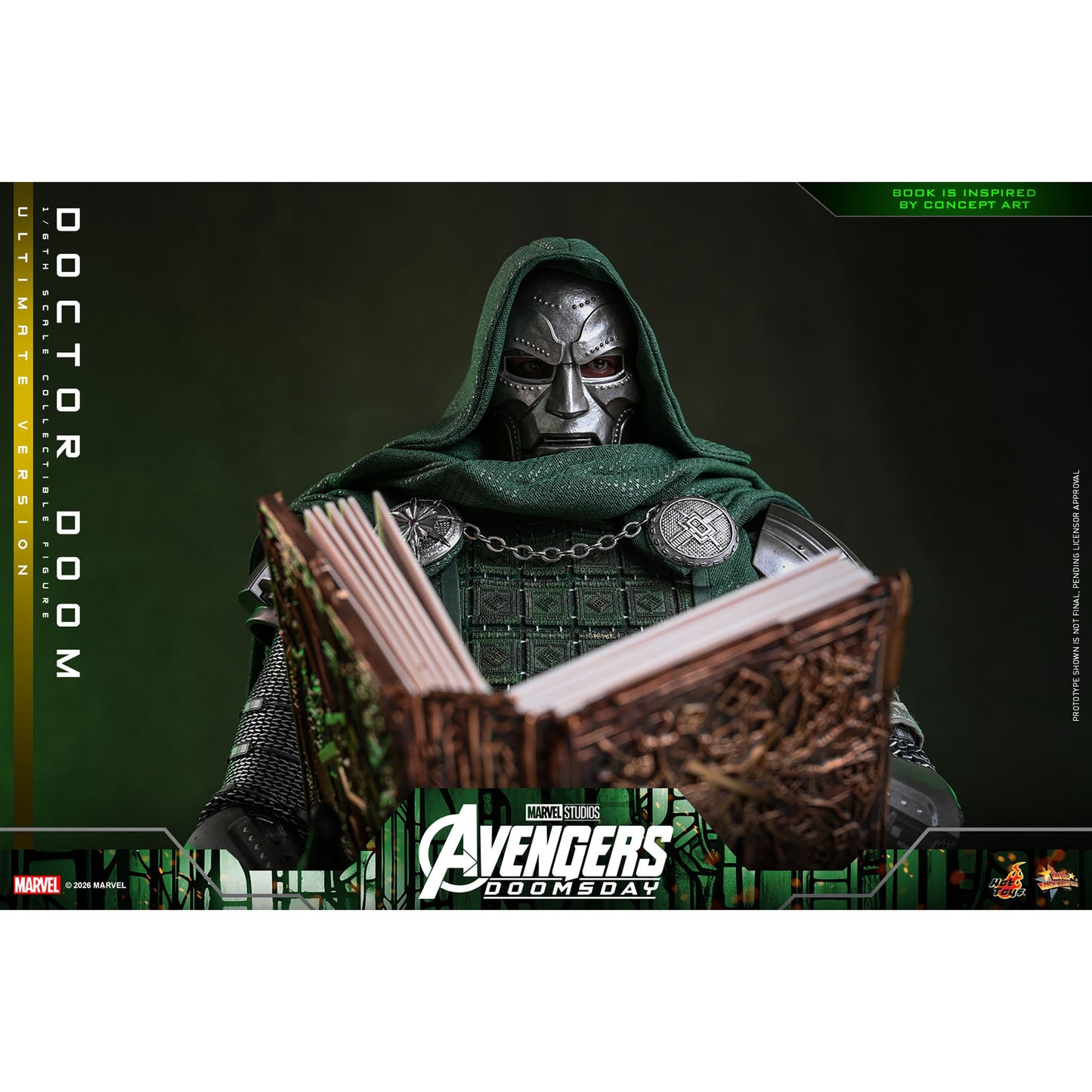 Detailed view of the translucent green with black krackle mystic power effect hands