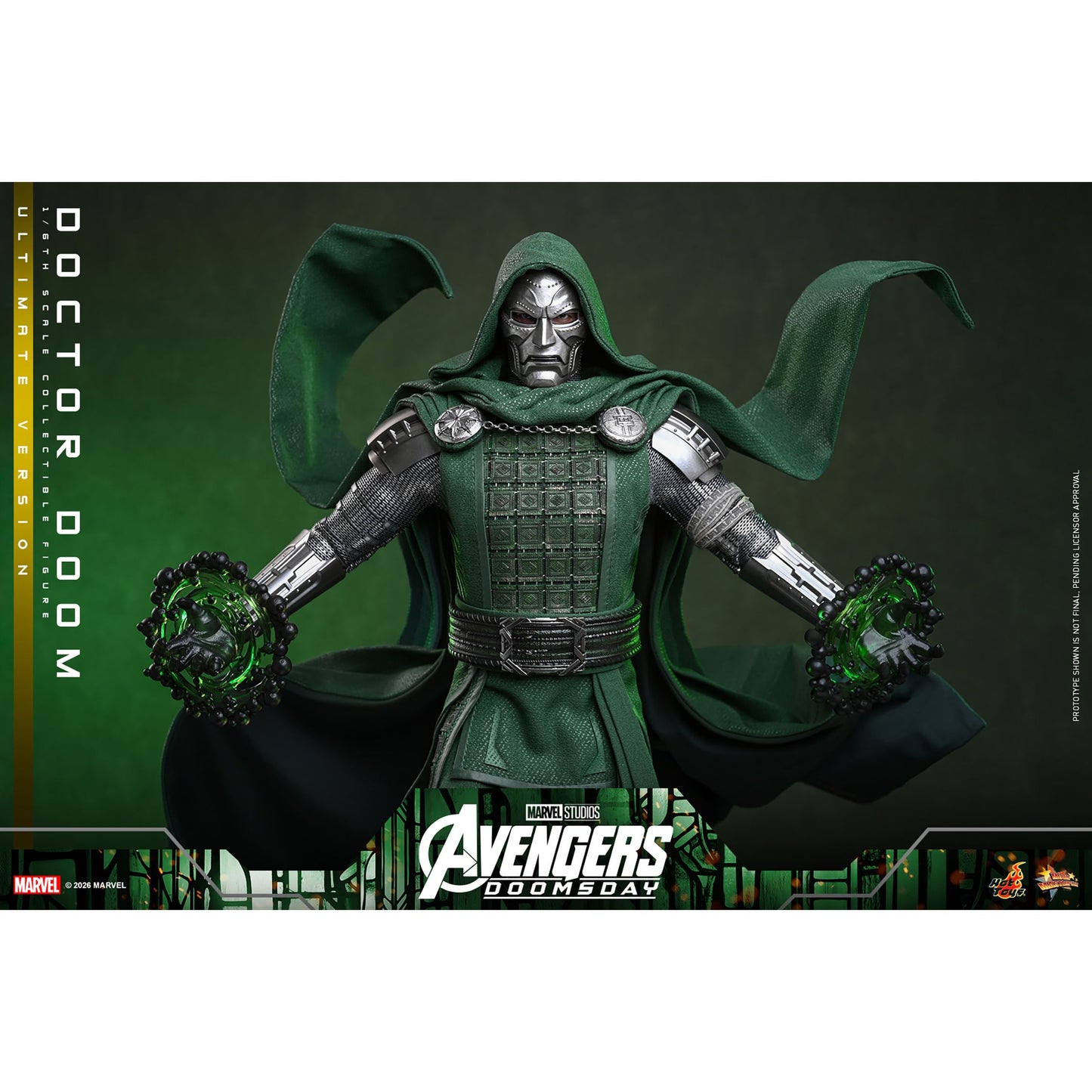 Close-up of the tailored dark green undersuit and textured pattern grid tunic