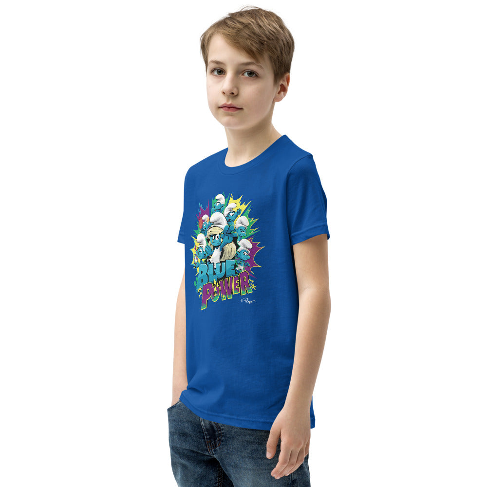 The Smurfs Movie Blue Power Kids Premium T-Shirt True Royal